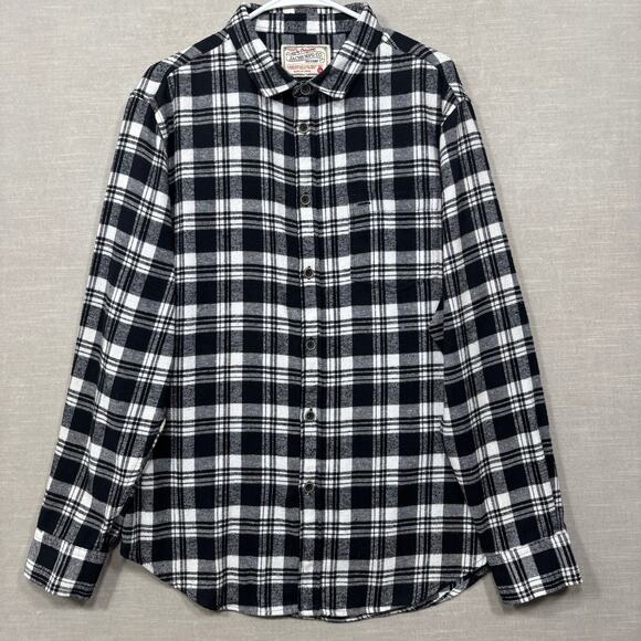 Jachs Mfg Co Plaid Flannel Button Shirt XL Lumberjack Cabin Checkered Grunge - Picture 1 of 6